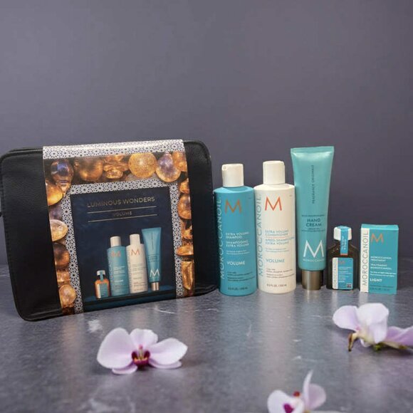 Moroccanoil Extra Volume Shampoo & Conditioner Light Treatment Hand Cream Bundle - Picture 1 of 5